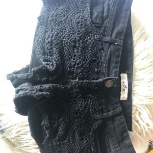 Black Hollister Jean Shorts